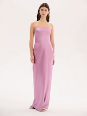 Omnes Purple Amdra Strapless Bandeau Maxi Dress - Image 1 of 5