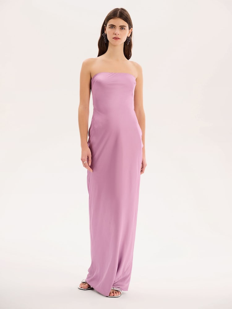 Omnes Purple Amdra Strapless Bandeau Maxi Dress - Image 1 of 5
