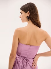 Omnes Purple Amdra Strapless Bandeau Maxi Dress - Image 4 of 5