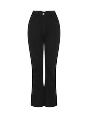 Omnes Black Sarah Jane 100% Cotton Cropped Flare Jeans - Image 1 of 1