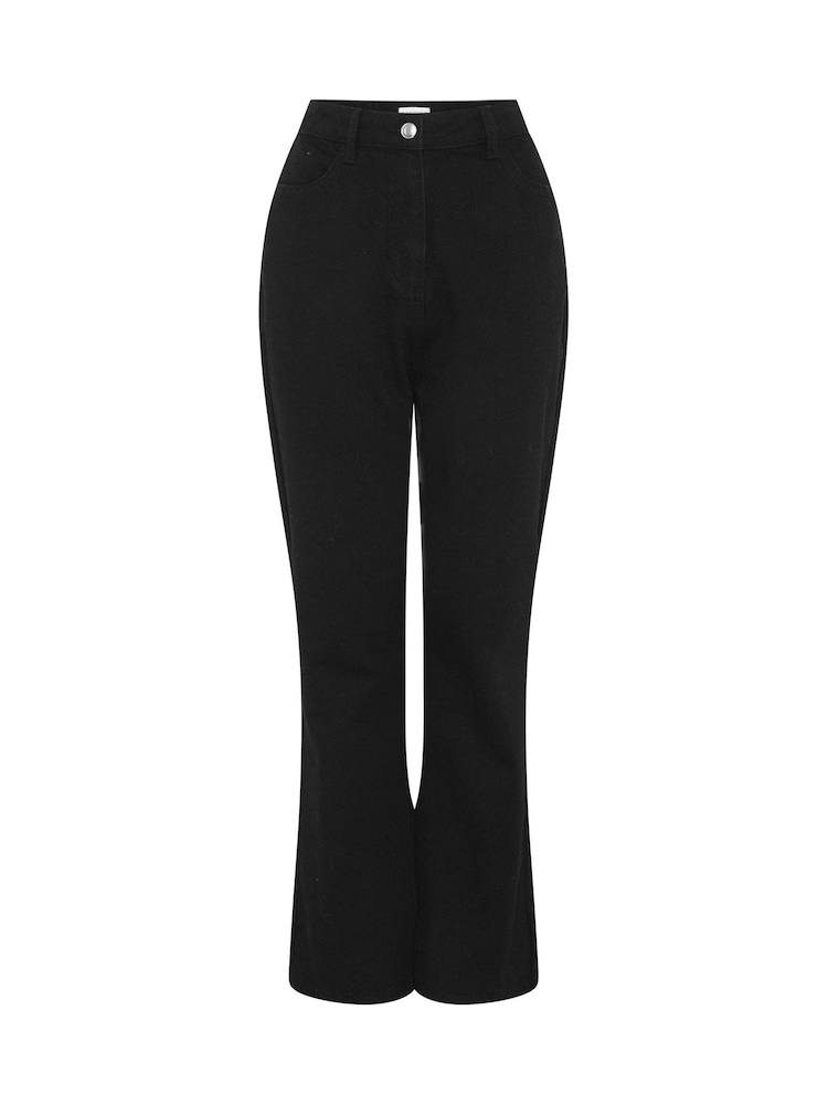 Omnes Black Sarah Jane 100% Cotton Cropped Flare Jeans - Image 1 of 1
