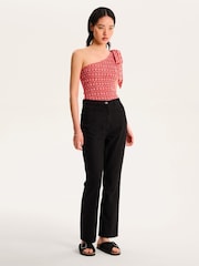 Omnes Black Sarah Jane 100% Cotton Cropped Flare Jeans - Image 2 of 5