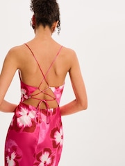 Omnes Pink Large Ginny Strappy Floral Maxi Tie-Back Dress - Image 3 of 3