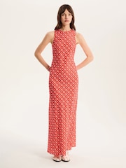 Omnes Torin 100% Cotton Maxi Floral Gingham Dress - Bild 4 von 4