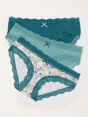 FatFace Green 3 Pack of Lace Shorts - Image 1 of 3