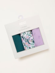 FatFace Purple 3 Pack of Brazillian Knickers - Image 2 of 3
