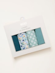 FatFace Green 4 Pack of Geo Floral Classic Knicker - Image 2 of 3