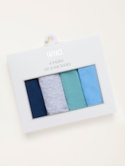 FatFace BlueGrey 4 Pack of Plain Classic Knickers - Image 2 of 3
