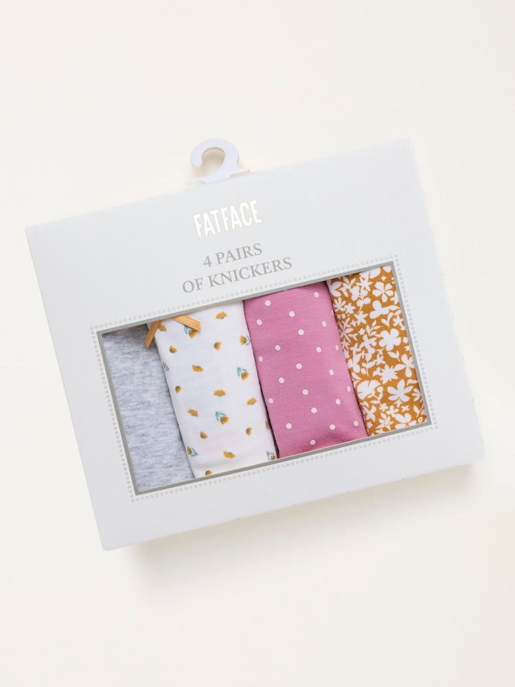FatFace 4 Pack of Floral Spot Classic Knickers - صورة 2 من 3 FatFace 4 Pack of Floral Spot Classic Knickers - صورة 2 من 3