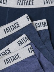 FatFace Navy 3 Pairs of Plain Boxers - Image 2 of 2