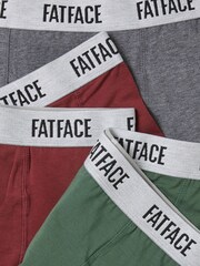 FatFace Multi Colour 3 Pairs of Plain Boxers - Image 2 of 2