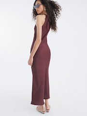 River Island Brown Halter Neck Maxi Dress - Image 2 of 7