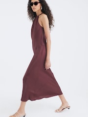 River Island Brown Halter Neck Maxi Dress - Image 3 of 7
