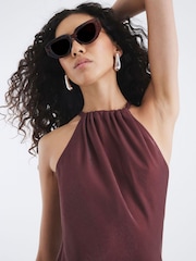 River Island Brown Halter Neck Maxi Dress - Image 5 of 7