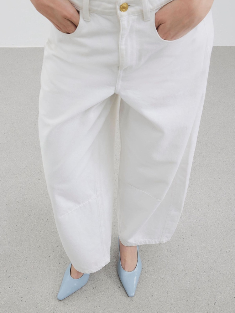 River Island Blue Sling Back Flare Heeled Court Shoes - Image 6 of 6 River Island Blue Sling Back Flare Heeled Court Shoes - Image 6 of 6