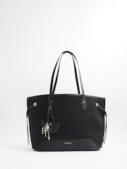 Черный - River Island сумка-шоппер с завязкой сбоку и тиснением - Image 1 of 1