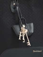 River Island Black Embossed Side Tie Shopper Bag - Image 4 of 6
