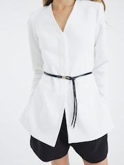 River Island White Belted Blazer - Image 4 of 4