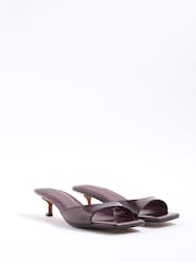 River Island Brown Kitten Heeled Mules - Image 4 of 6