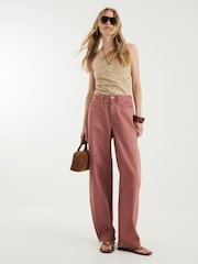 River Island Pink Mid Rise Balloon Jeans - Image 4 of 4