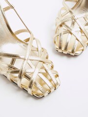 Dorado - River Island Caged Square Toe Heels - Imagen 4 de 6