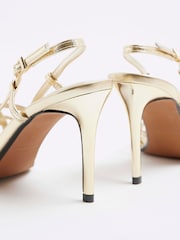 Dorado - River Island Caged Square Toe Heels - Imagen 5 de 6