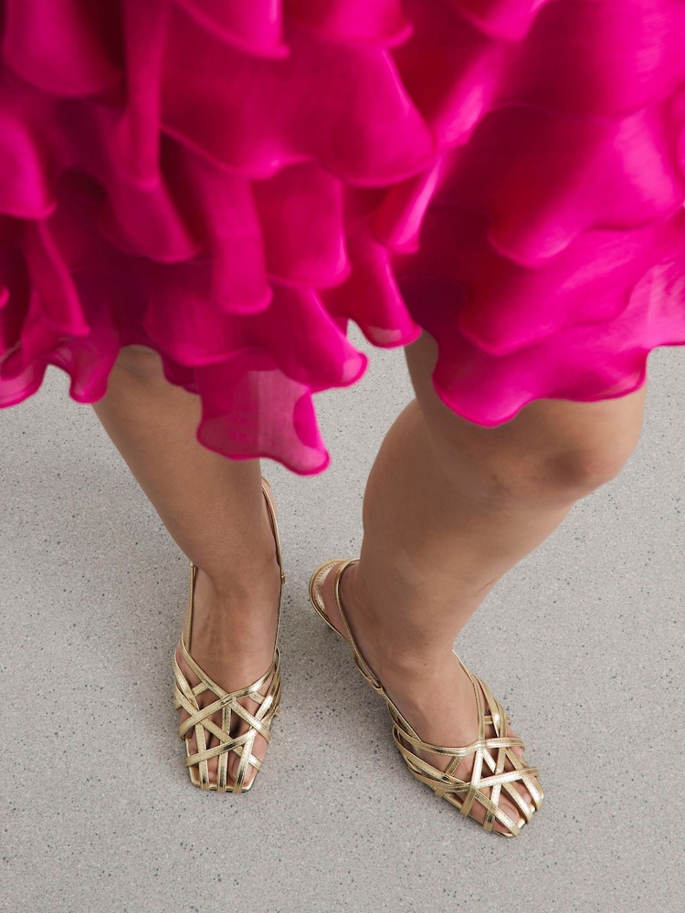 Dorado - River Island Caged Square Toe Heels - Imagen 6 de 6