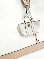 River Island White Embossed Side Tie Shopper Bag - Image 5 of 6