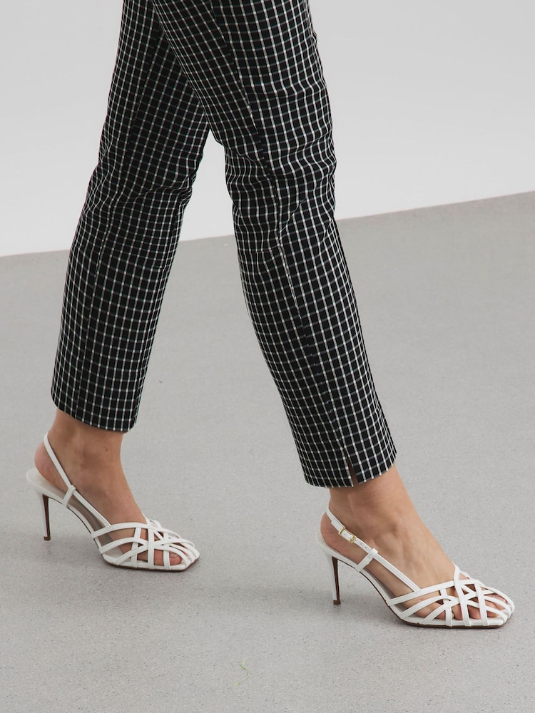 River Island White Caged Square Toe Heels - Image 1 of 6 River Island White Caged Square Toe Heels - Image 1 of 6