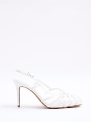River Island White Caged Square Toe Heels - Image 2 of 6
