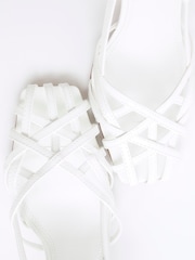 River Island White Caged Square Toe Heels - Image 6 of 6