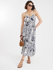 River Island Black Strappy Trapeze Dress - Image 1 of 4