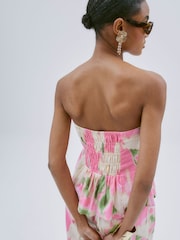 River Island Pink 100% Cotton Printed Bandeau Jumpsuit - Image 3 of 3