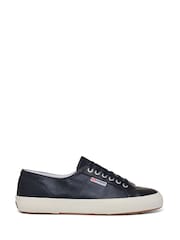 Superga 2750 Metallic Leather Canvas White Trainers - Image 1 of 5