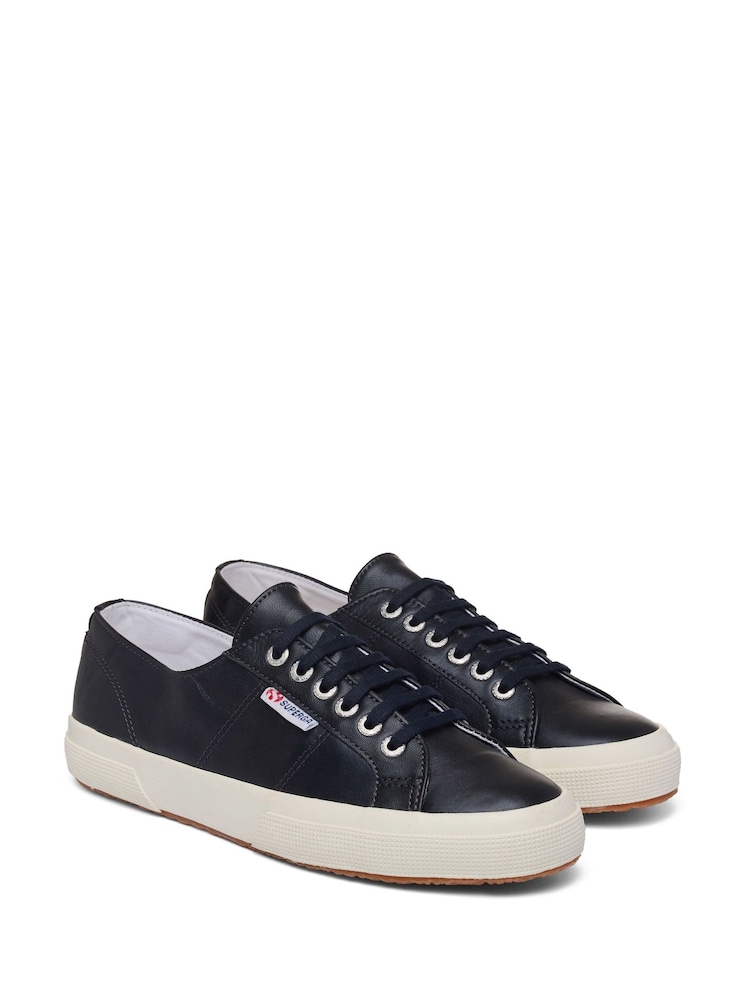 Superga 2750 Metallic Leather Canvas White Trainers - Image 2 of 5