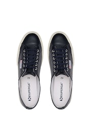 Superga 2750 Metallic Leather Canvas White Trainers - Image 4 of 5