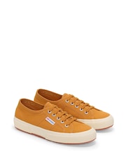Superga 2750 Cotu Classic Canvas Trainers – Mustard/Brown - Image 2 of 5