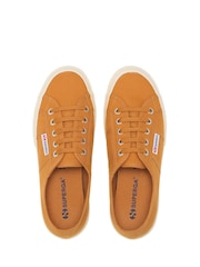 Superga 2750 Cotu Classic Canvas Trainers – Mustard/Brown - Image 4 of 5