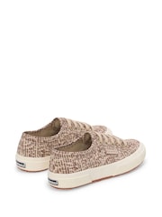 Superga 2750 Jaguar Print Canvas White Trainers - Image 3 of 5
