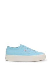 Superga 2750 Stripes Print Canvas White Trainers - Image 1 of 5