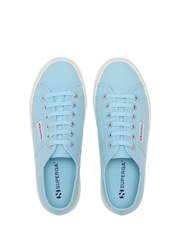Superga 2750 Stripes Print Canvas White Trainers - Image 4 of 5