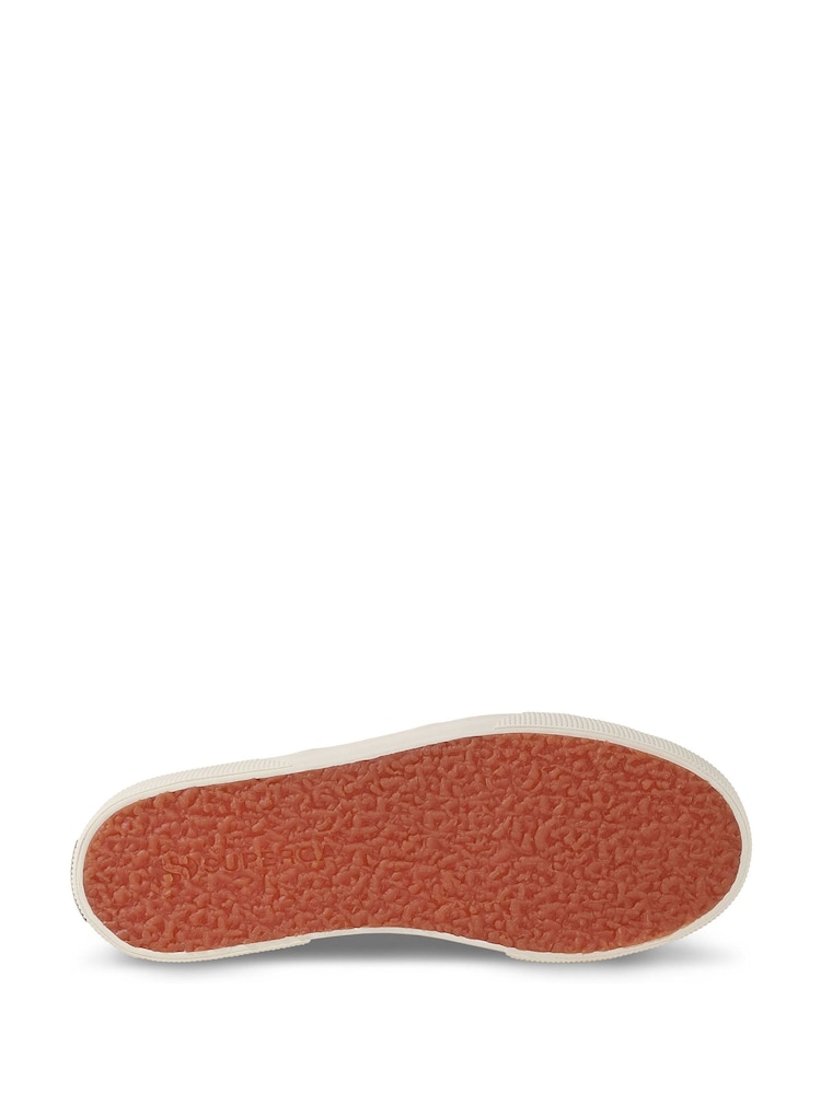 Superga 2750 Stripes Print Canvas White Trainers - Image 5 of 5
