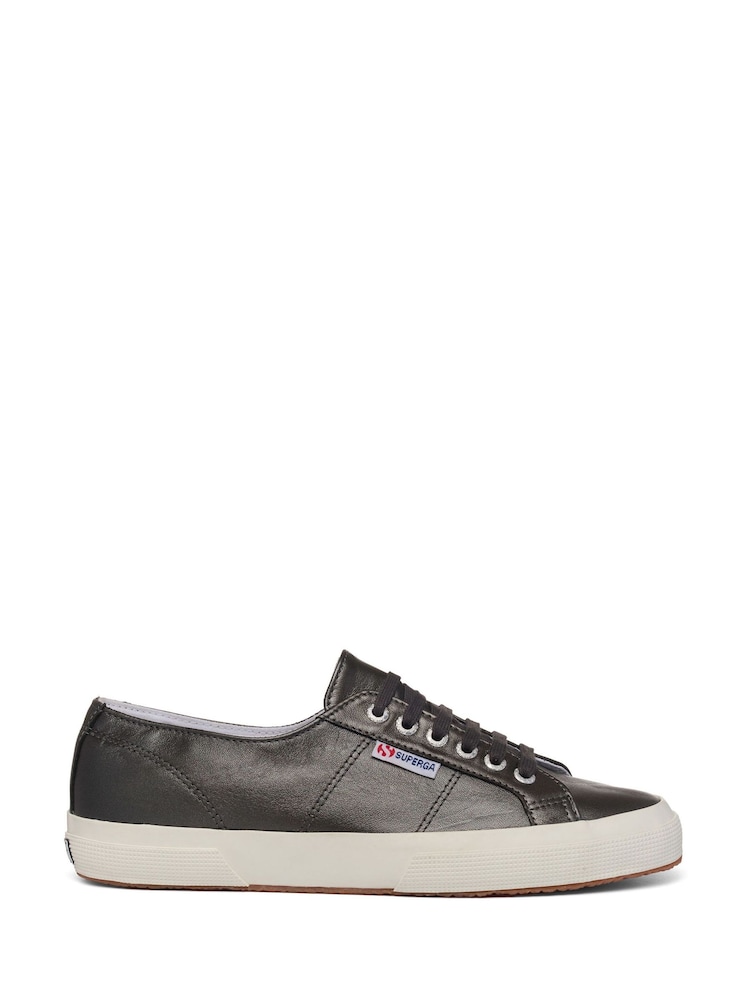 Superga 2750 OG Canvas Trainers – Silver Metallic/Off-White - Image 1 of 5