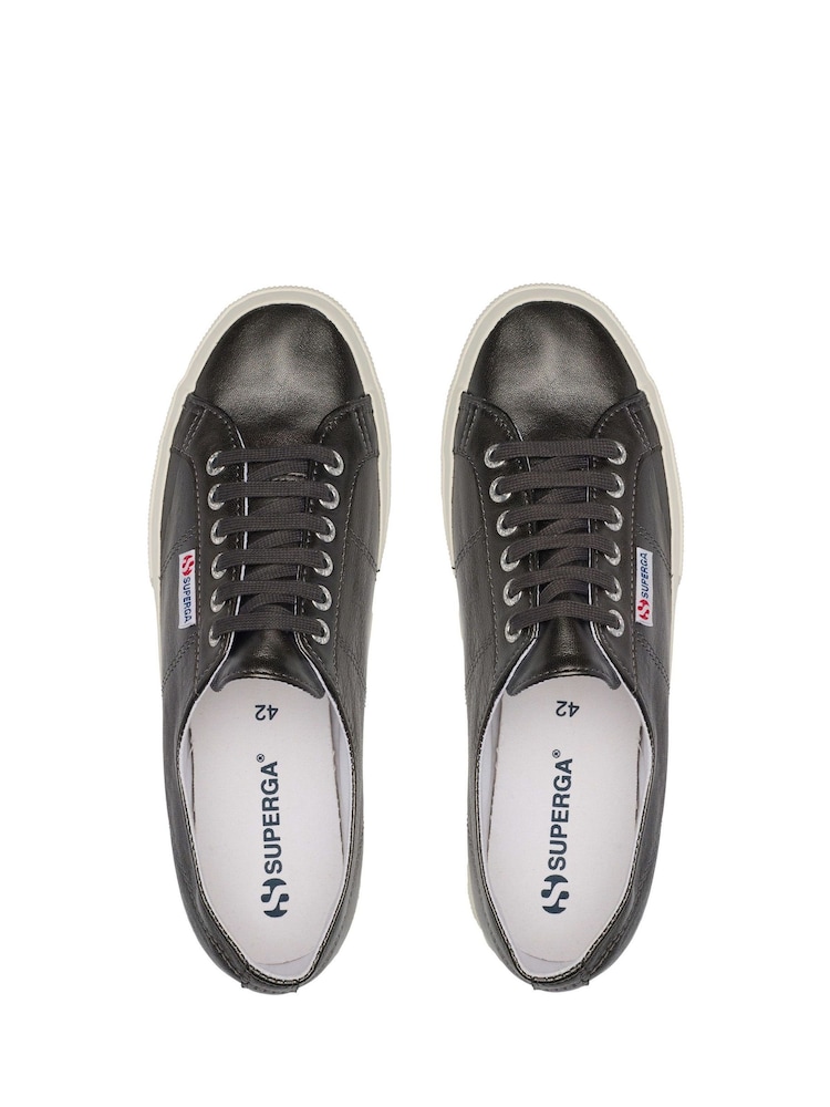 Buy Superga 2750 OG Canvas Trainers – Silver Metallic/Off-White
