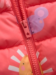 Red Character Shower Resistant Fleece Lined Hooded Padded Coat (3mths-7yrs) - Image 4 of 5