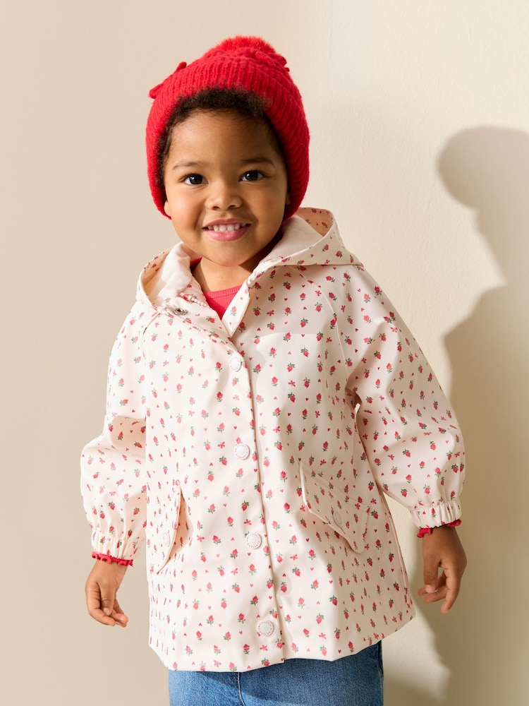 Ecru Floral Printed Coat (9mths-7yrs) - Image 1 of 11