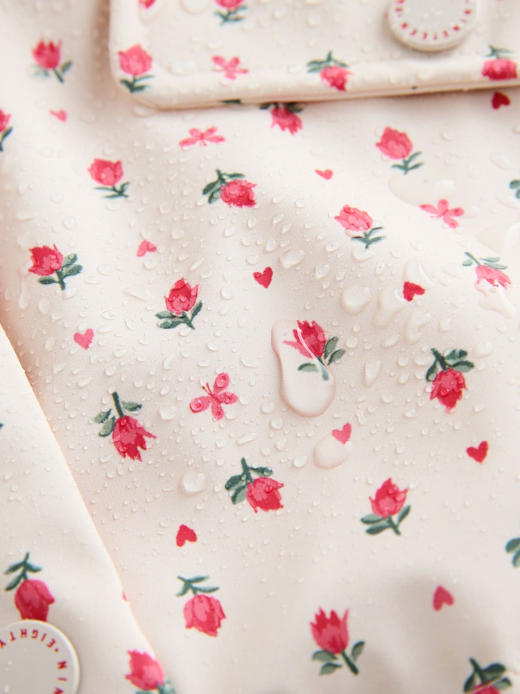 Ecru Floral Printed Coat (9mths-7yrs) - Image 11 of 11