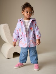 Purple Unicorn Printed Coat (9mths-7yrs) - Image 1 of 11