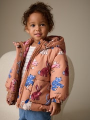 بني مائل للأحمر عليه شخصية - Shower Resistant Printed Coat (3mths-7yrs) - صورة 1 من 9