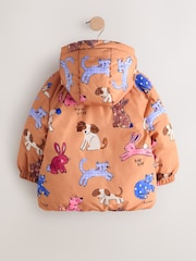 بني مائل للأحمر عليه شخصية - Shower Resistant Printed Coat (3mths-7yrs) - صورة 7 من 9